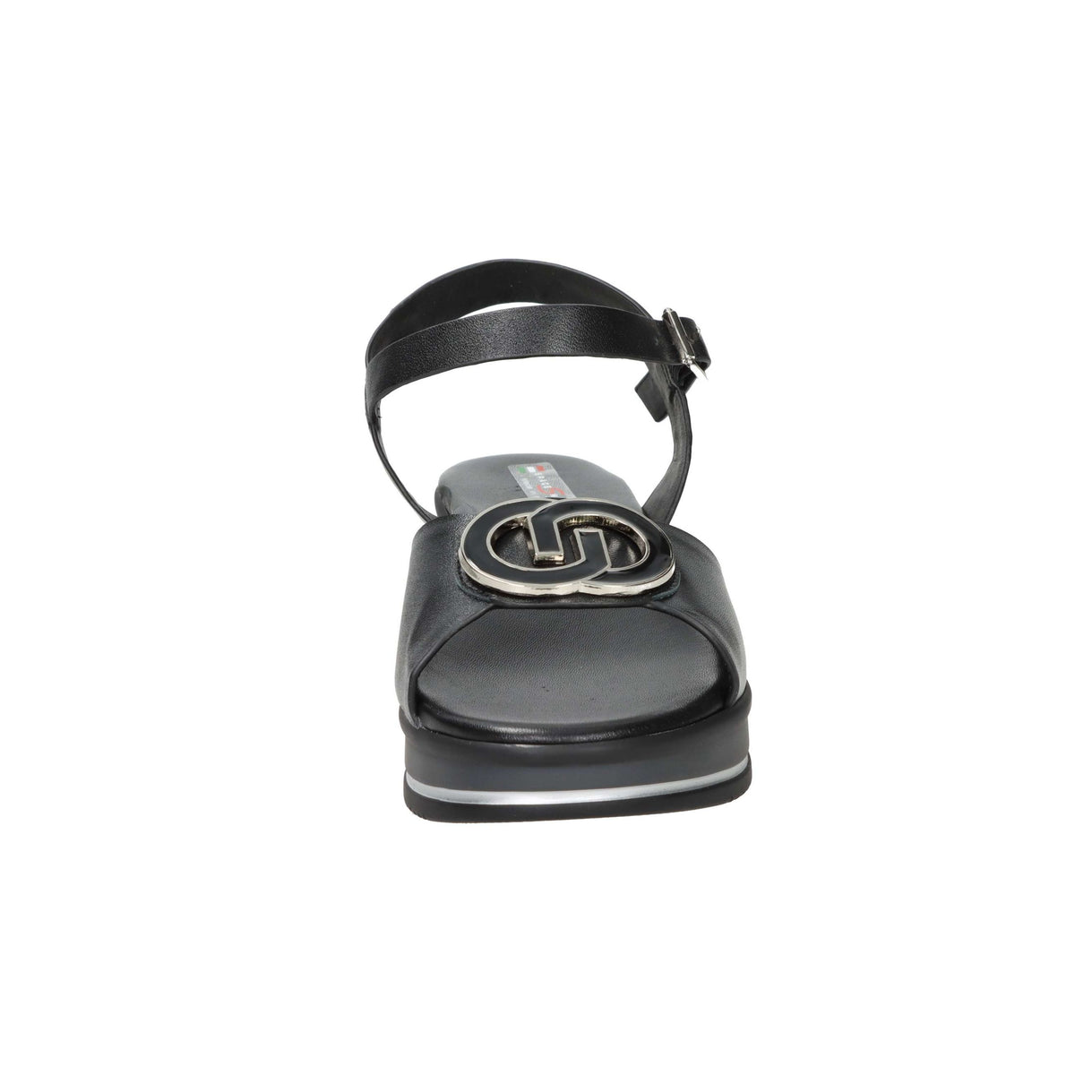 SPACE MODA Donna Sandali con zeppa 12294 Nero