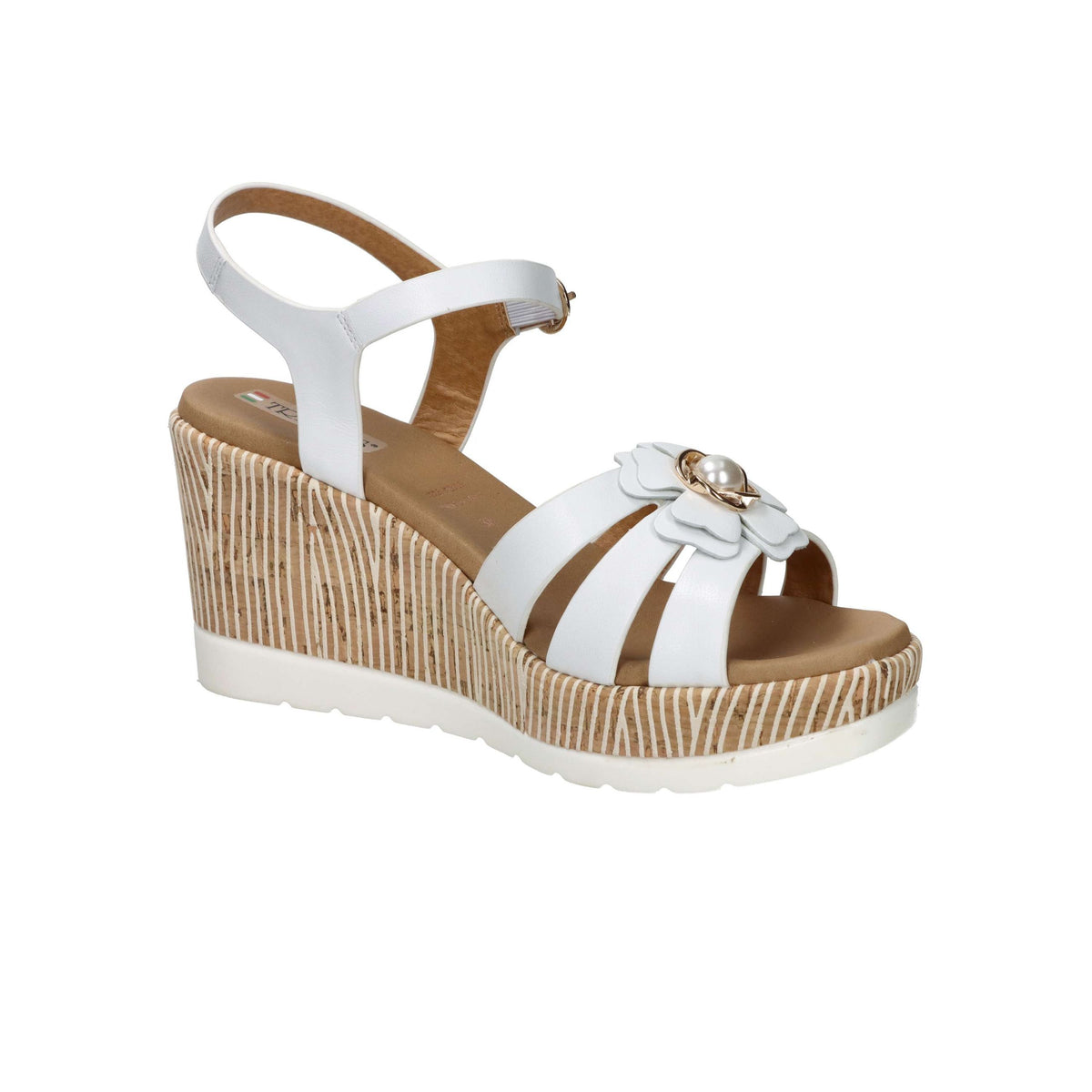 Tredy's Donna Sandali con zeppa 2451202 Bianco