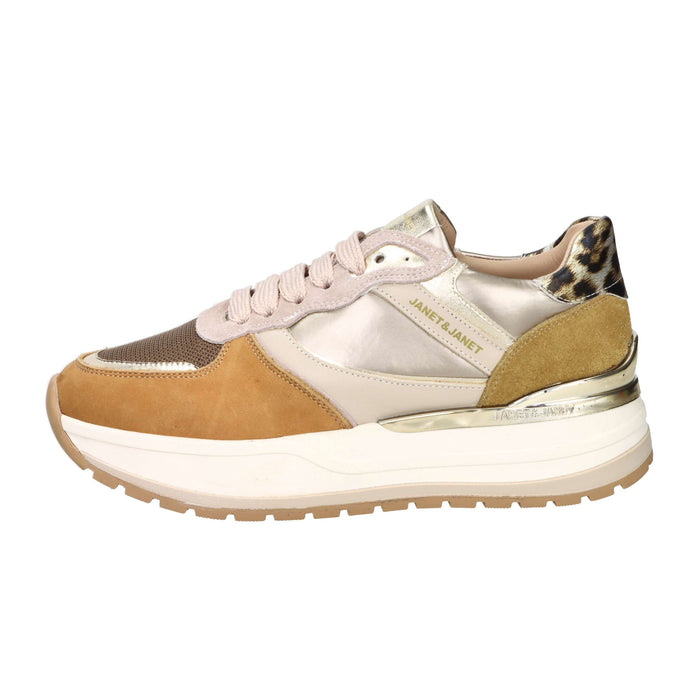JANET & JANET Donna Sneakers bassa J-411 Cuoio