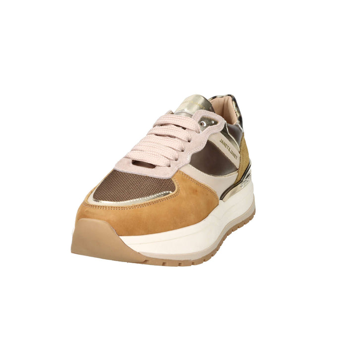 JANET & JANET Donna Sneakers bassa J-411 Cuoio