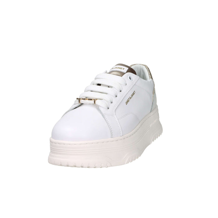 JANET & JANET Donna Sneakers bassa J-422 Bianco/Oro