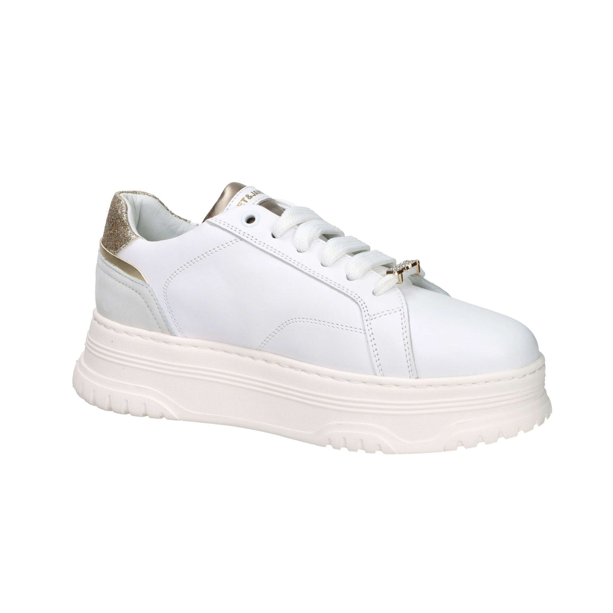 JANET & JANET Donna Sneakers bassa J-422 Bianco/Oro