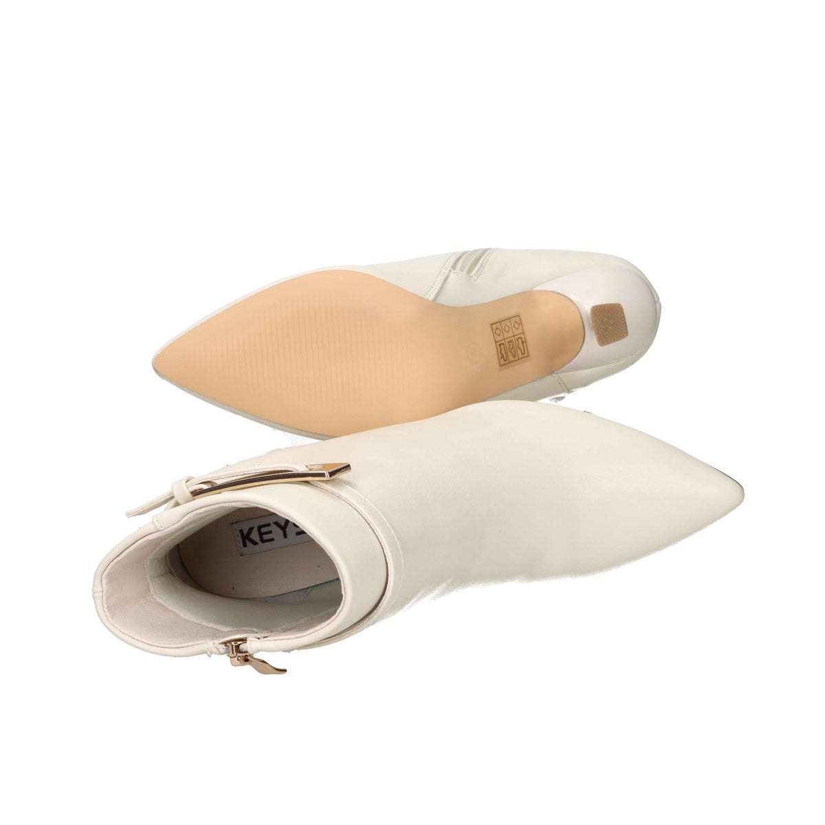 KEYS Donna Stivaletti tacco K-11512 Panna