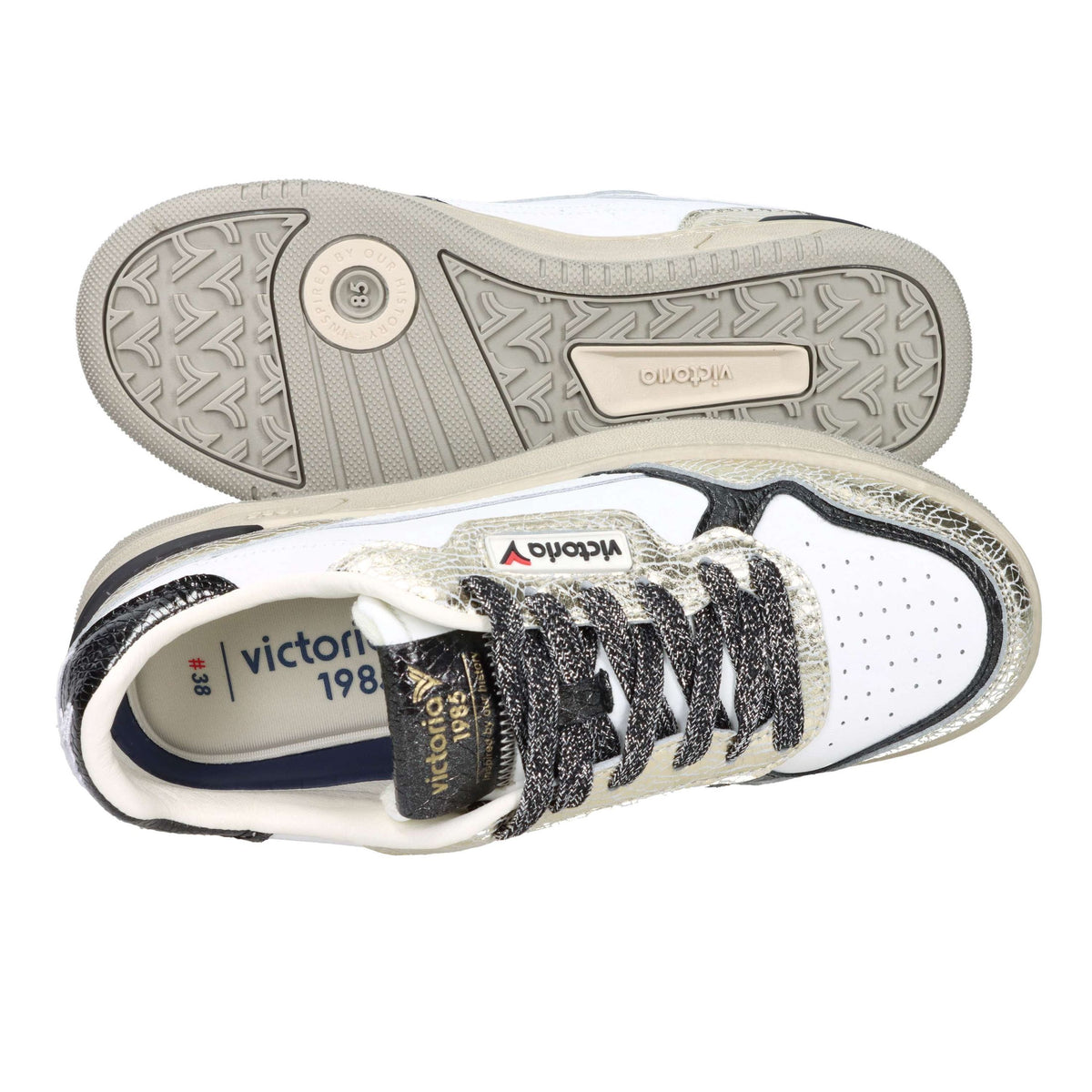 Victoria Donna Sneakers bassa 8800127 Bianco/Oro