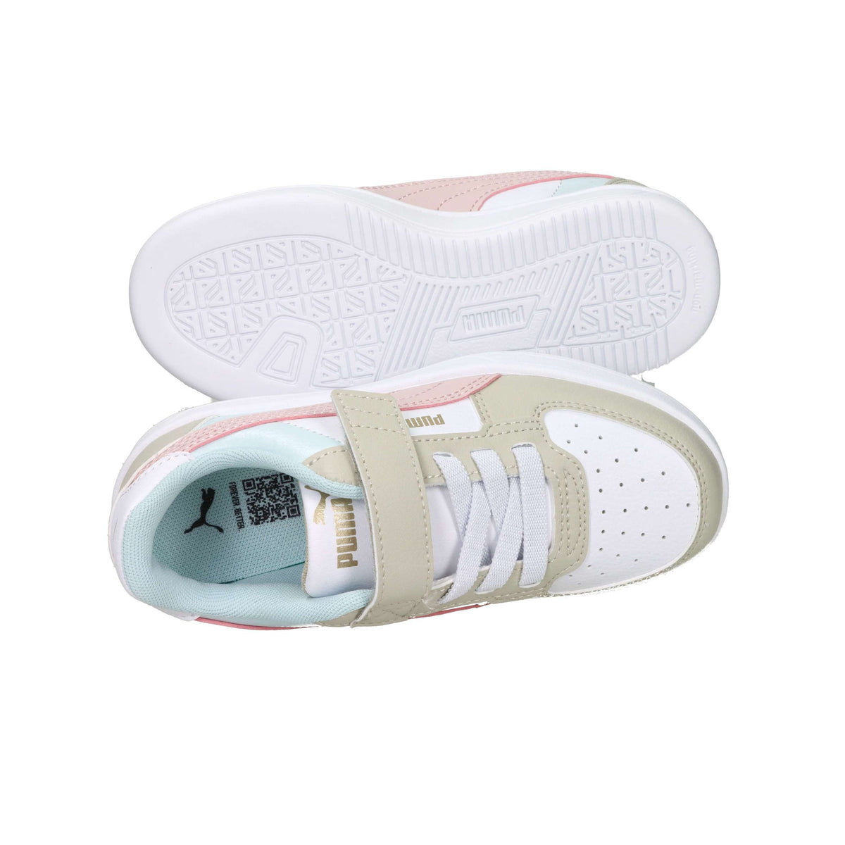 Puma Bambine e ragazze Sneakers bassa 394462 Bianco/Rosa