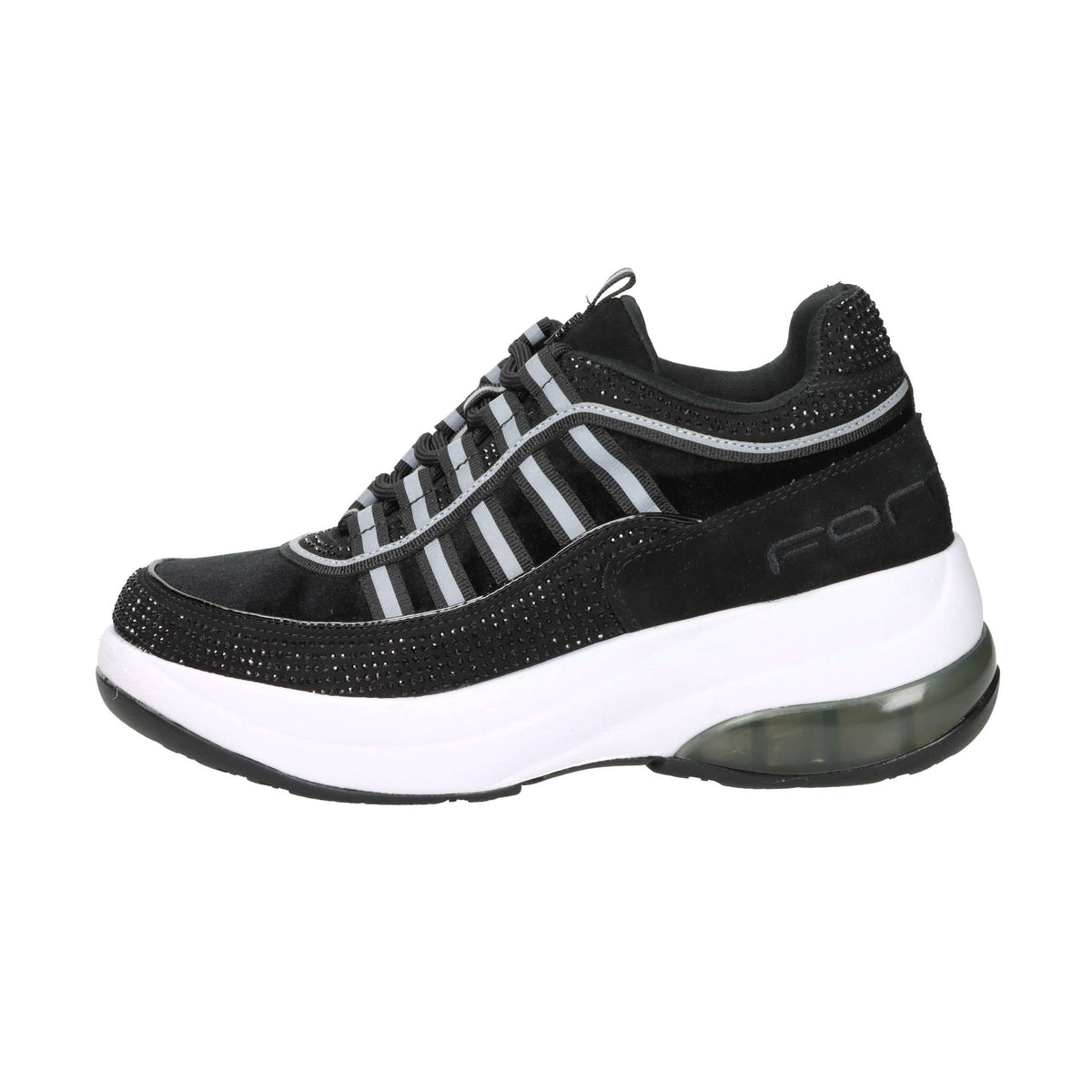 FORNARINA Donna Sneakers bassa UP 90 Nero