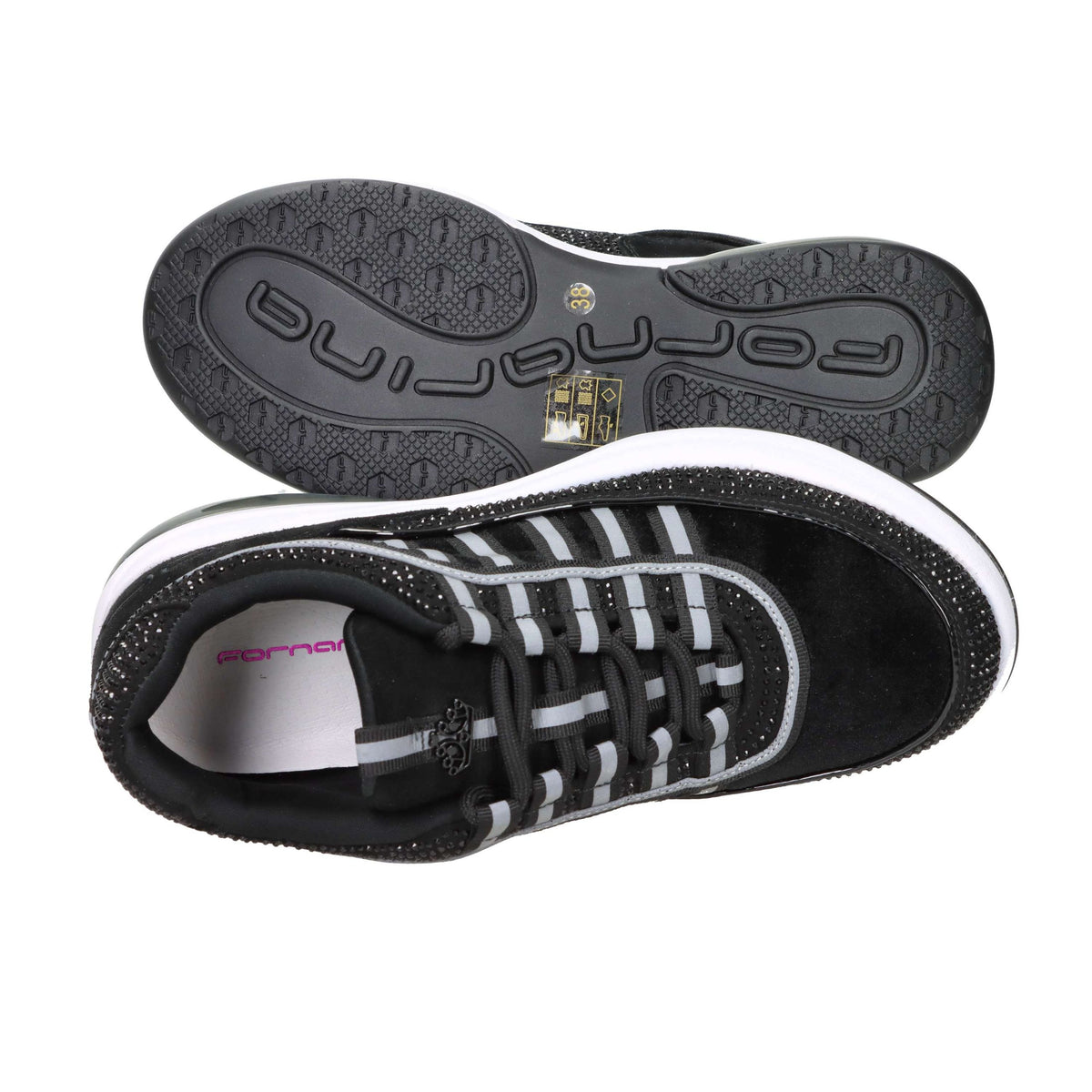 FORNARINA Donna Sneakers bassa UP 90 Nero