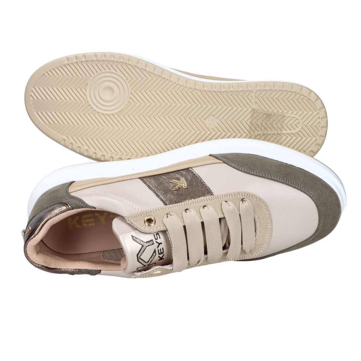 KEYS Donna Sneakers bassa K-11203 Beige