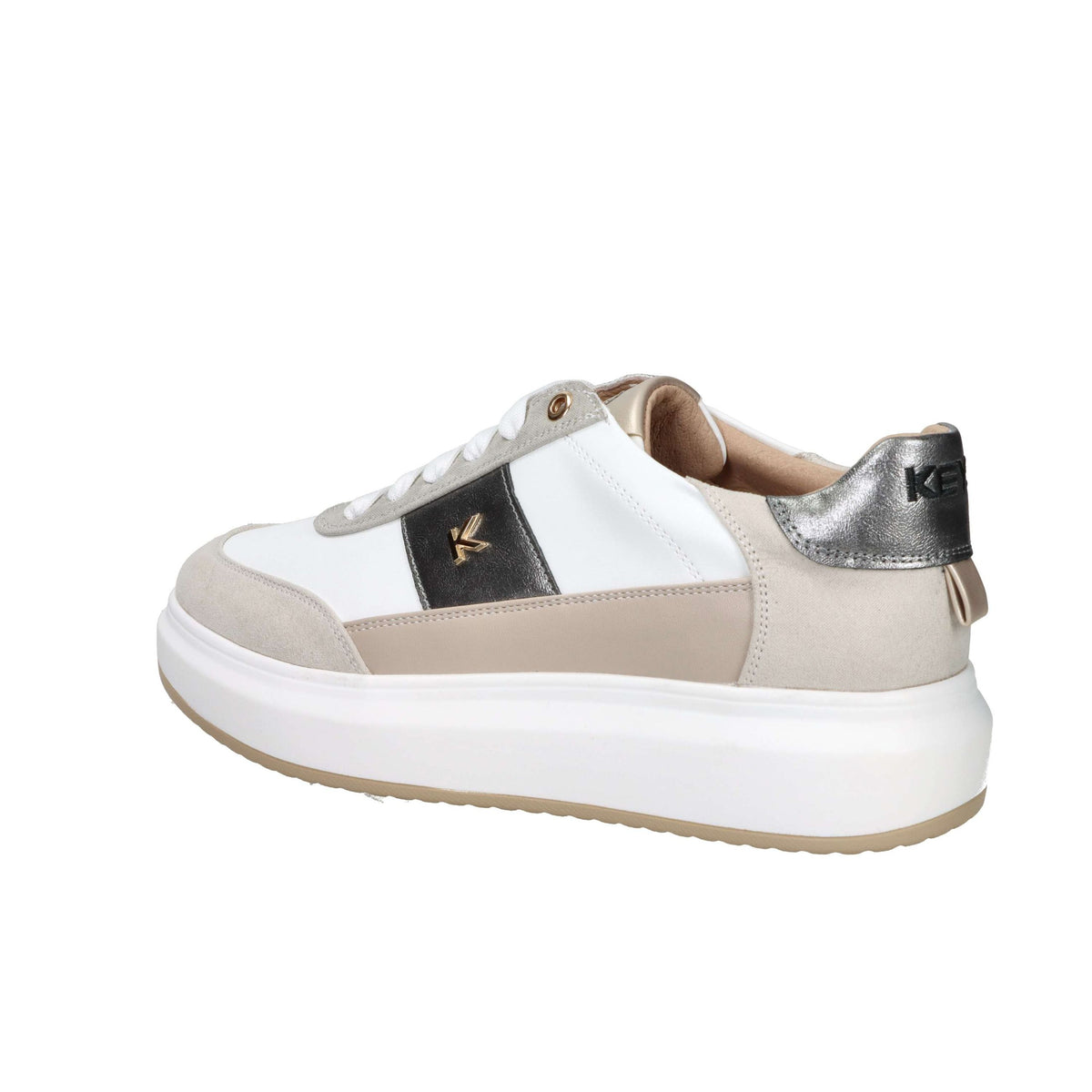 KEYS Donna Sneakers bassa K-11203 Bianco/Beige