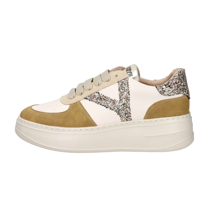 KEYS Donna Sneakers bassa K-11211 Beige/Cuoio