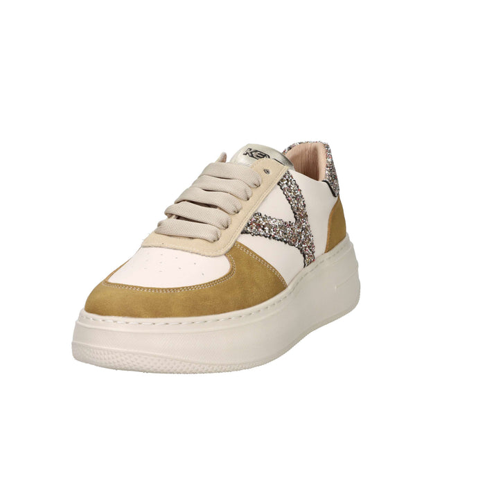 KEYS Donna Sneakers bassa K-11211 Beige/Cuoio