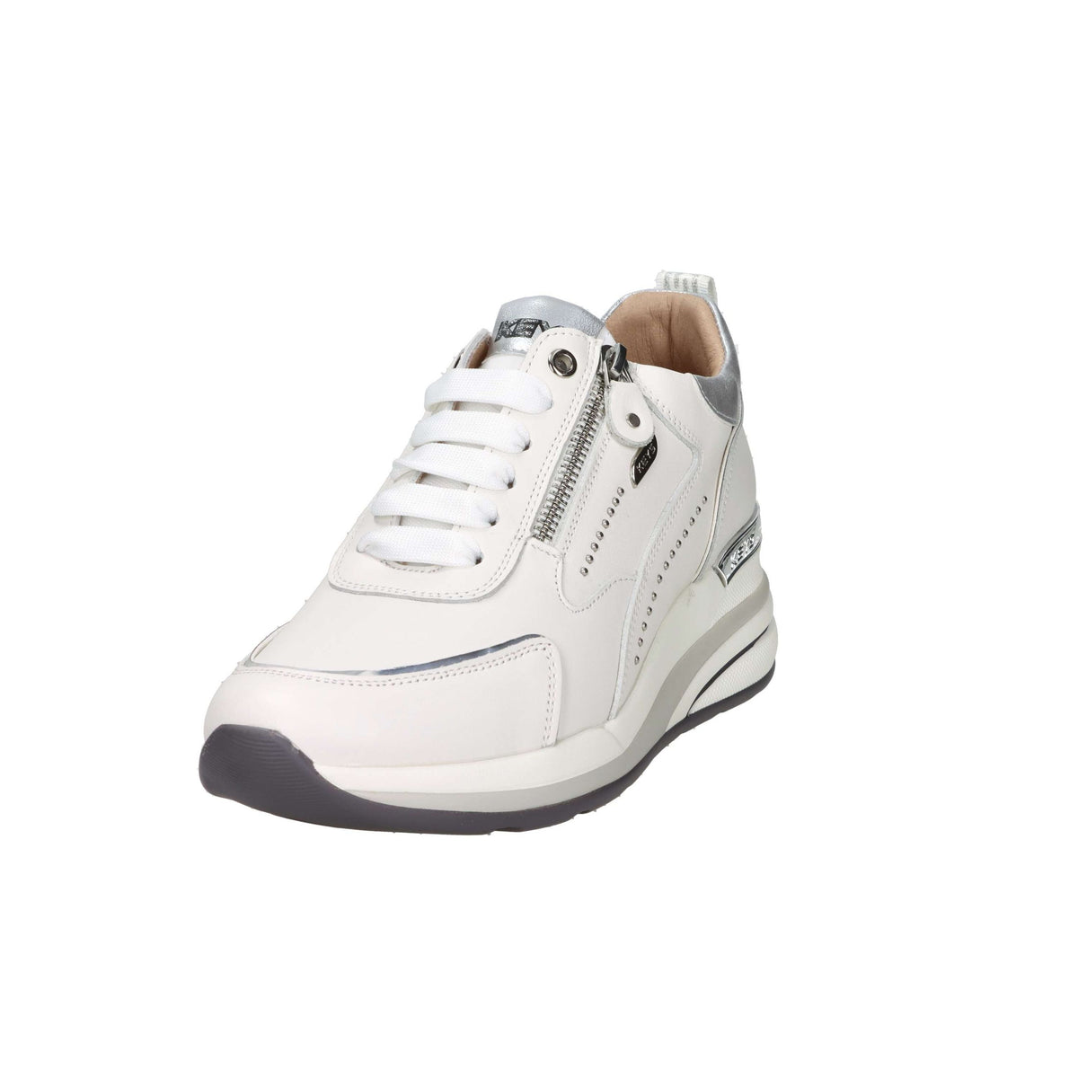 KEYS Donna Sneakers bassa K-11223 Bianco/Argento