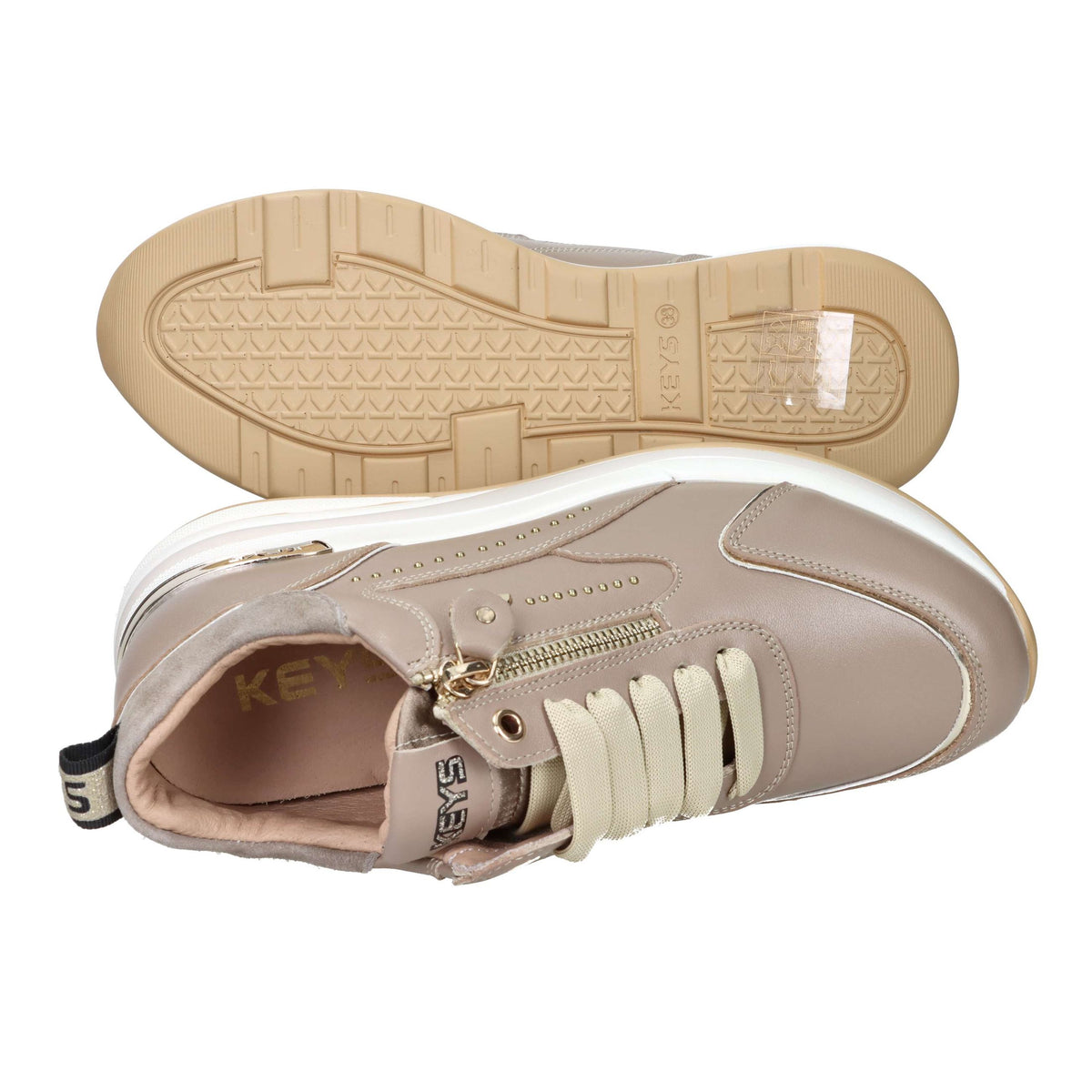 KEYS Donna Sneakers bassa K-11223 Taupe