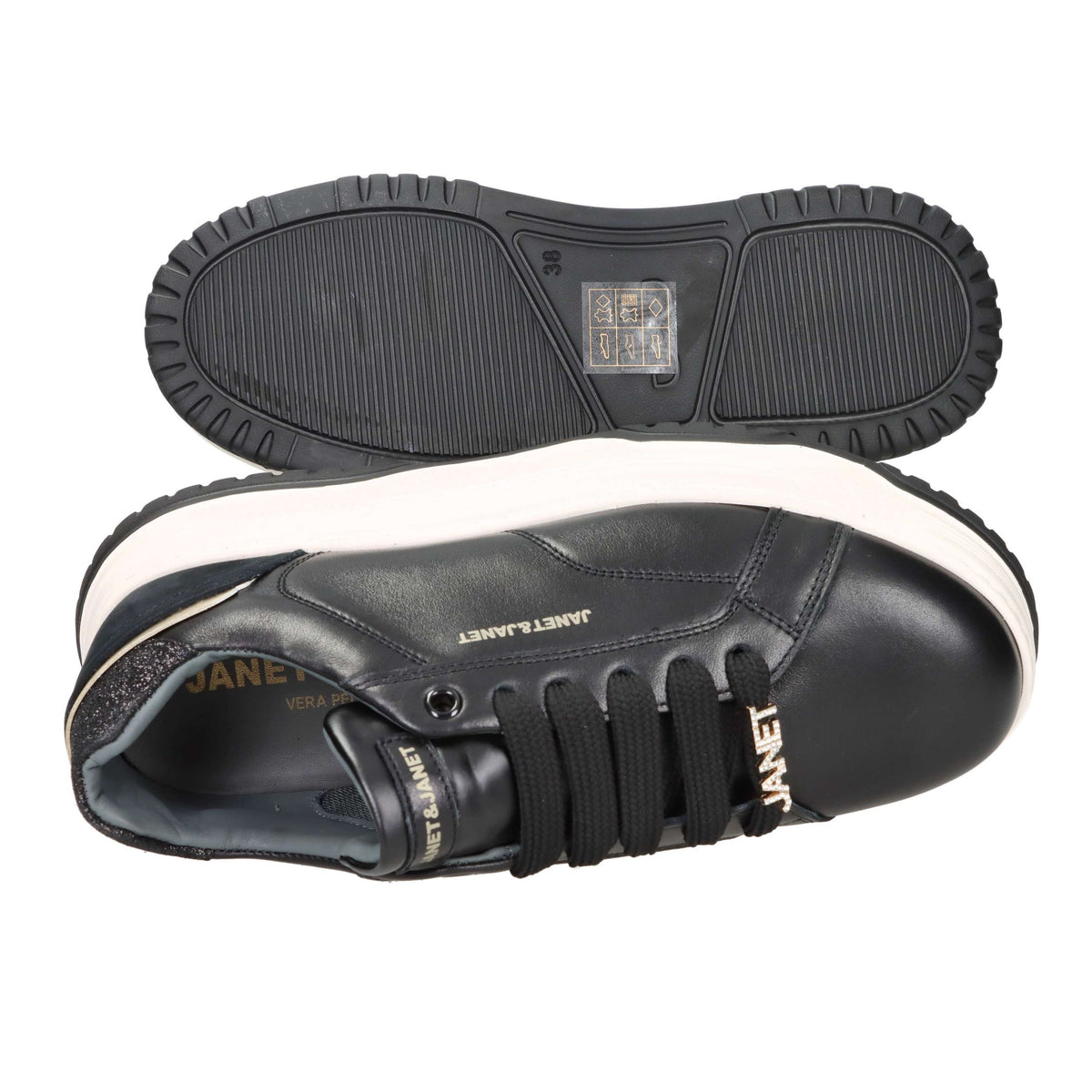 JANET & JANET Donna Sneakers bassa J-422 Nero