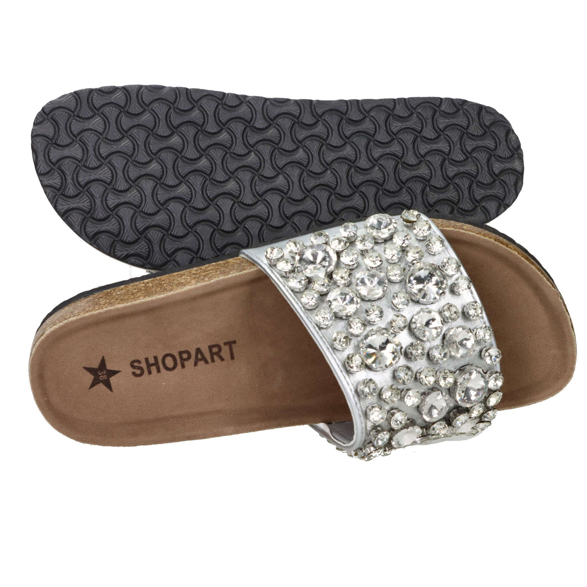 Shop Art Donna Ciabatte basse SASS250281 Argento