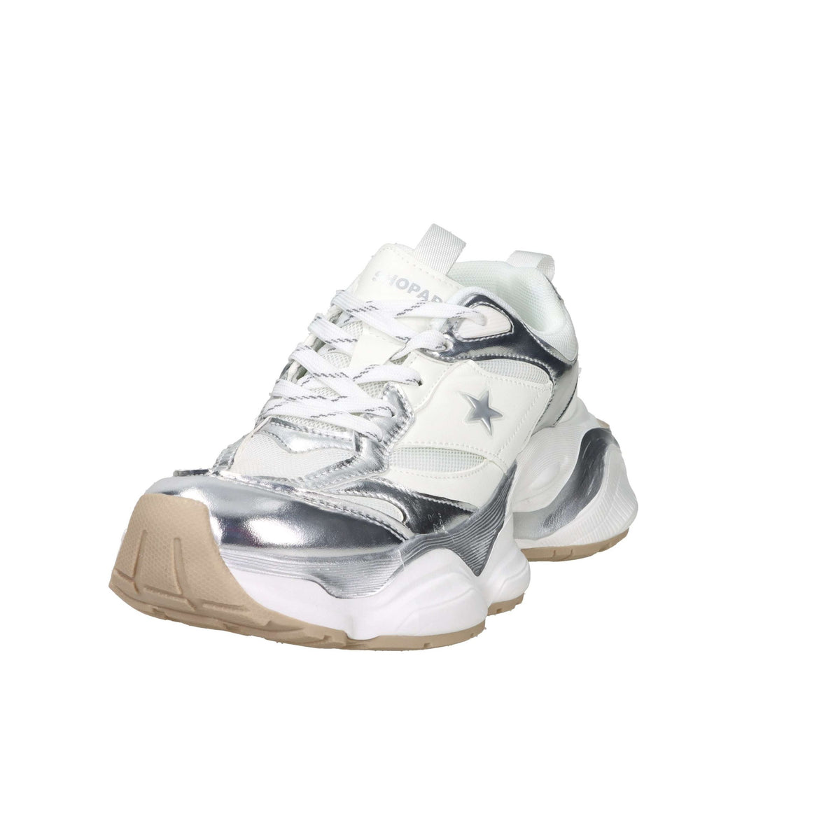 Shop Art Donna Sneakers bassa SASS250241 Bianco/Argento