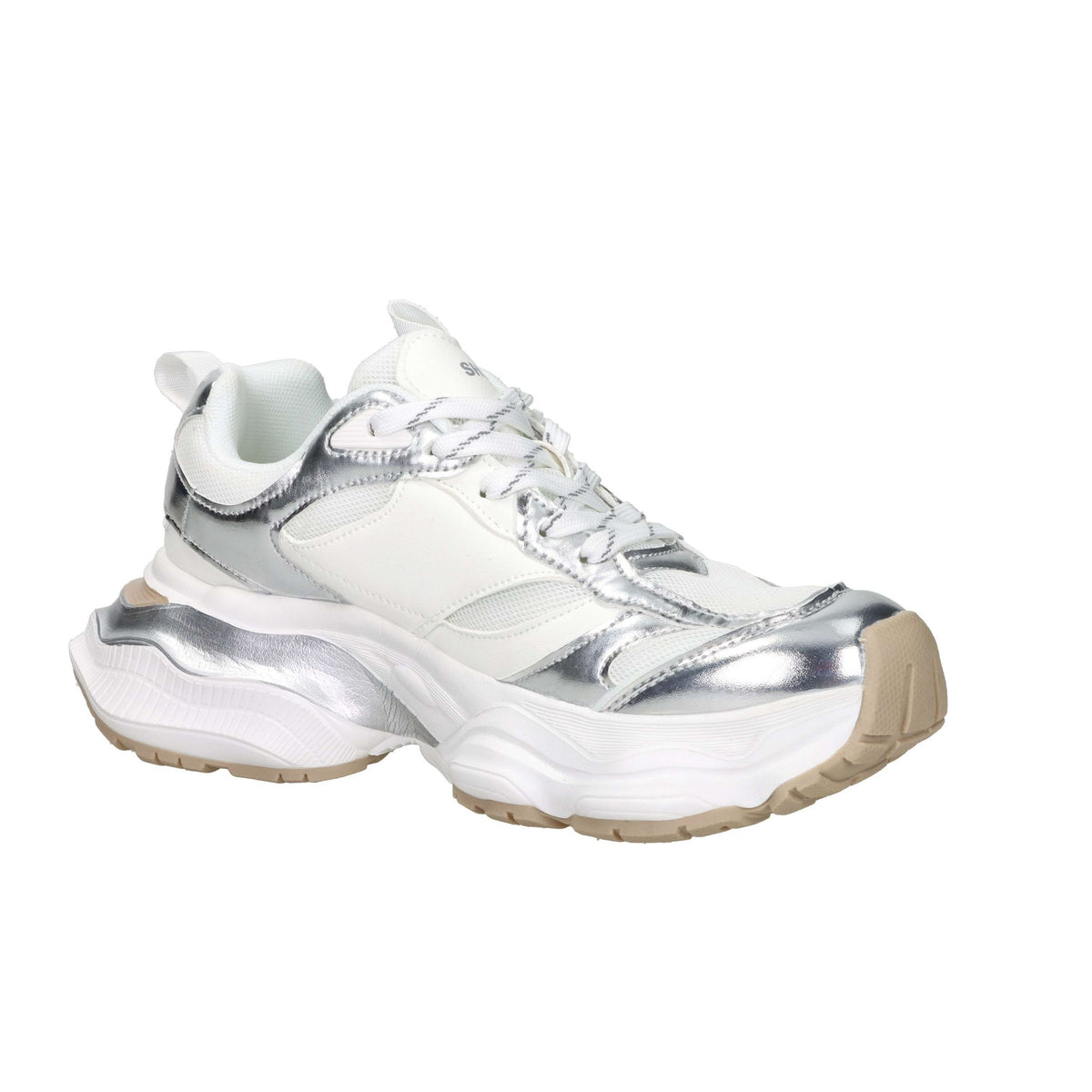 Shop Art Donna Sneakers bassa SASS250241 Bianco/Argento