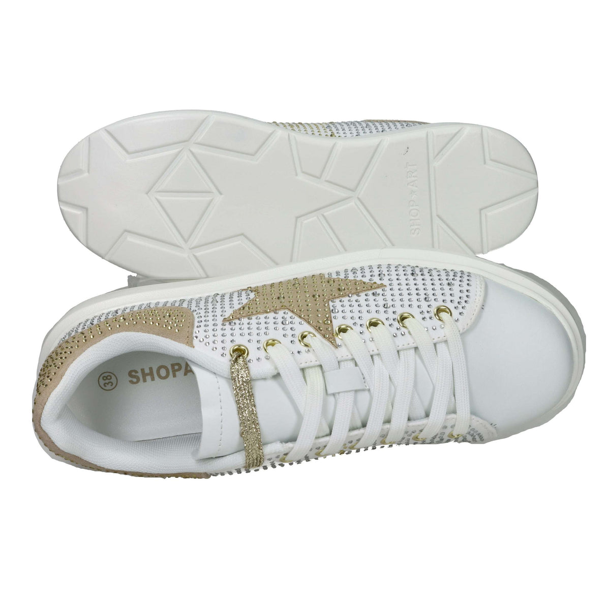 Shop Art Donna Sneakers bassa SASS250209 Bianco/Oro