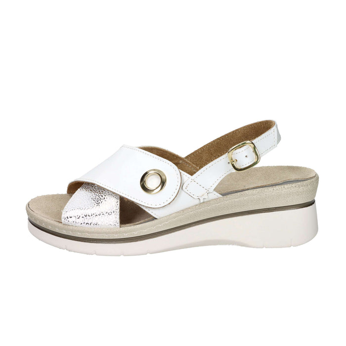 NOVAFLEX Donna Sandali con zeppa VILLASANTA Bianco