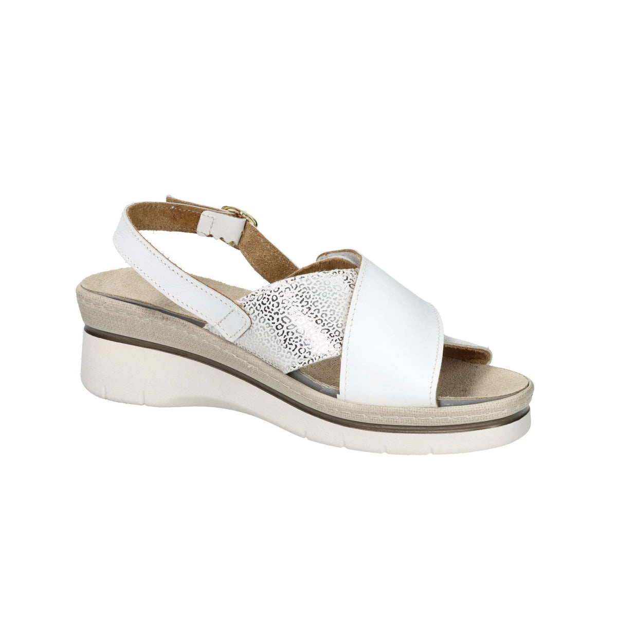 NOVAFLEX Donna Sandali con zeppa VILLASANTA Bianco