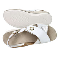 NOVAFLEX Donna Sandali con zeppa VILLASANTA Bianco