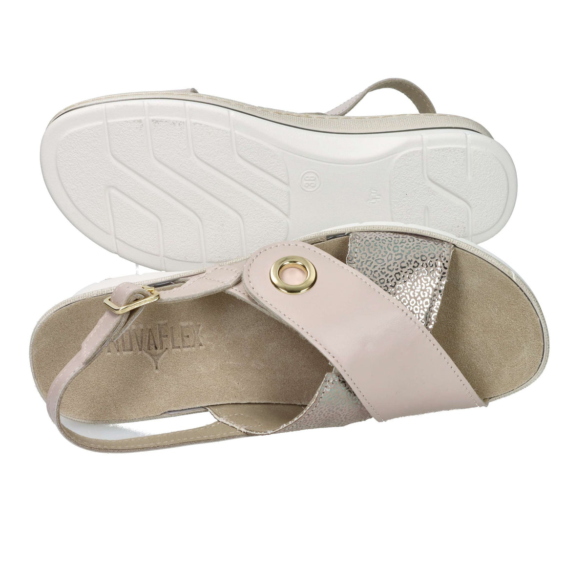 NOVAFLEX Donna Sandali con zeppa VILLASANTA Beige