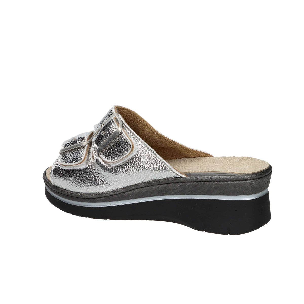NOVAFLEX Donna Ciabatte con zeppa VIGGIANELLO Argento