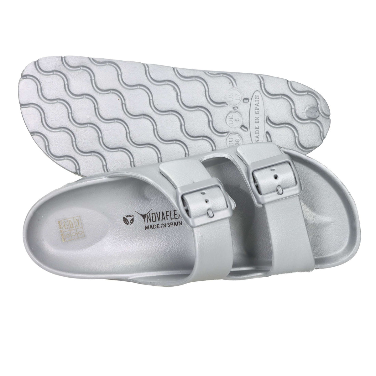 NOVAFLEX Donna Ciabatte basse QUALIANO Argento