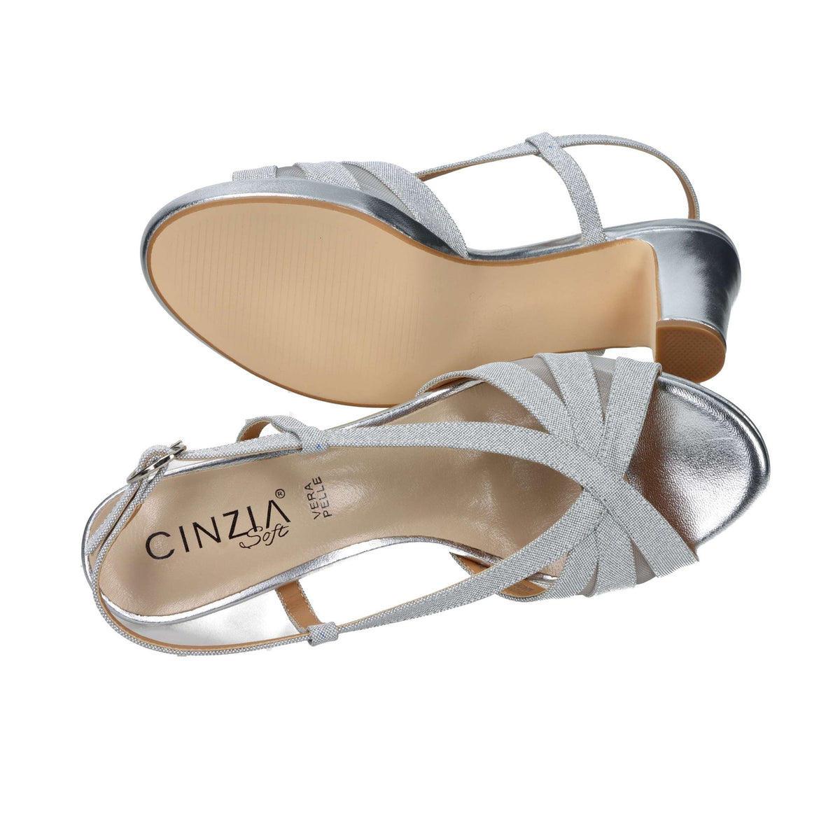 CINZIA SOFT Donna Sandali con tacco CN2024 Argento
