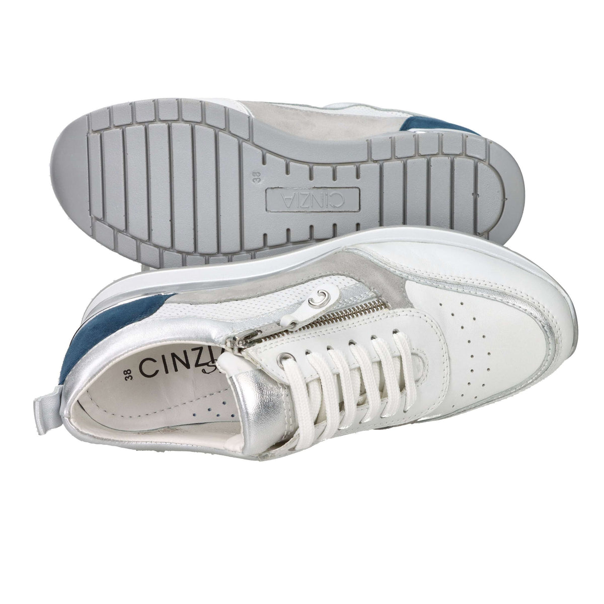 CINZIA SOFT Donna Sneakers bassa IV2523289 Bianco/Blu