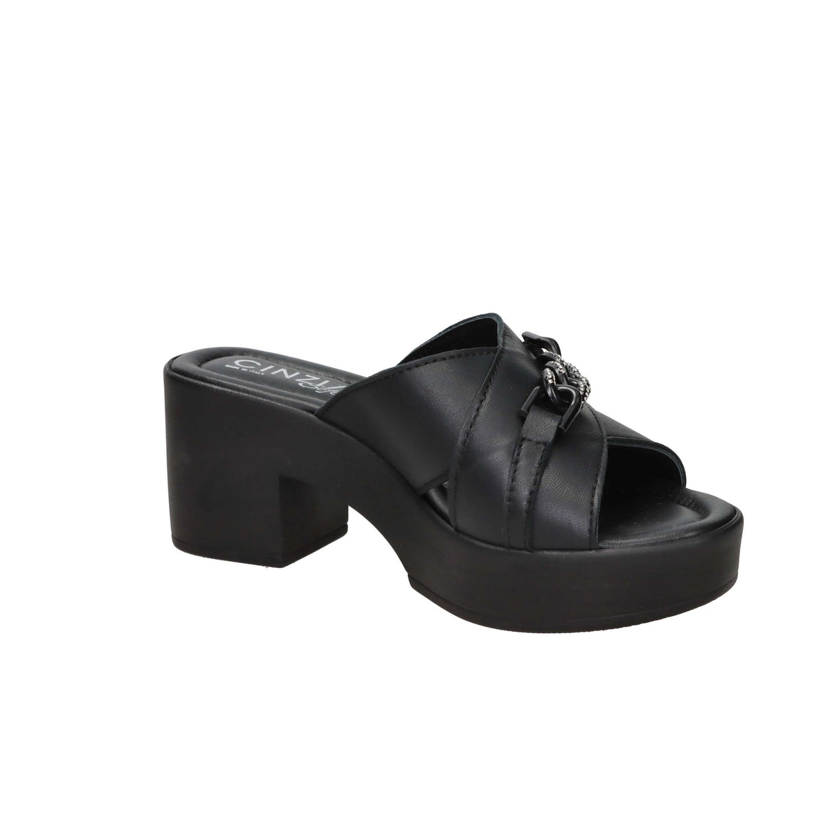 CINZIA SOFT Donna Ciabatte con tacco IAF203519 Nero