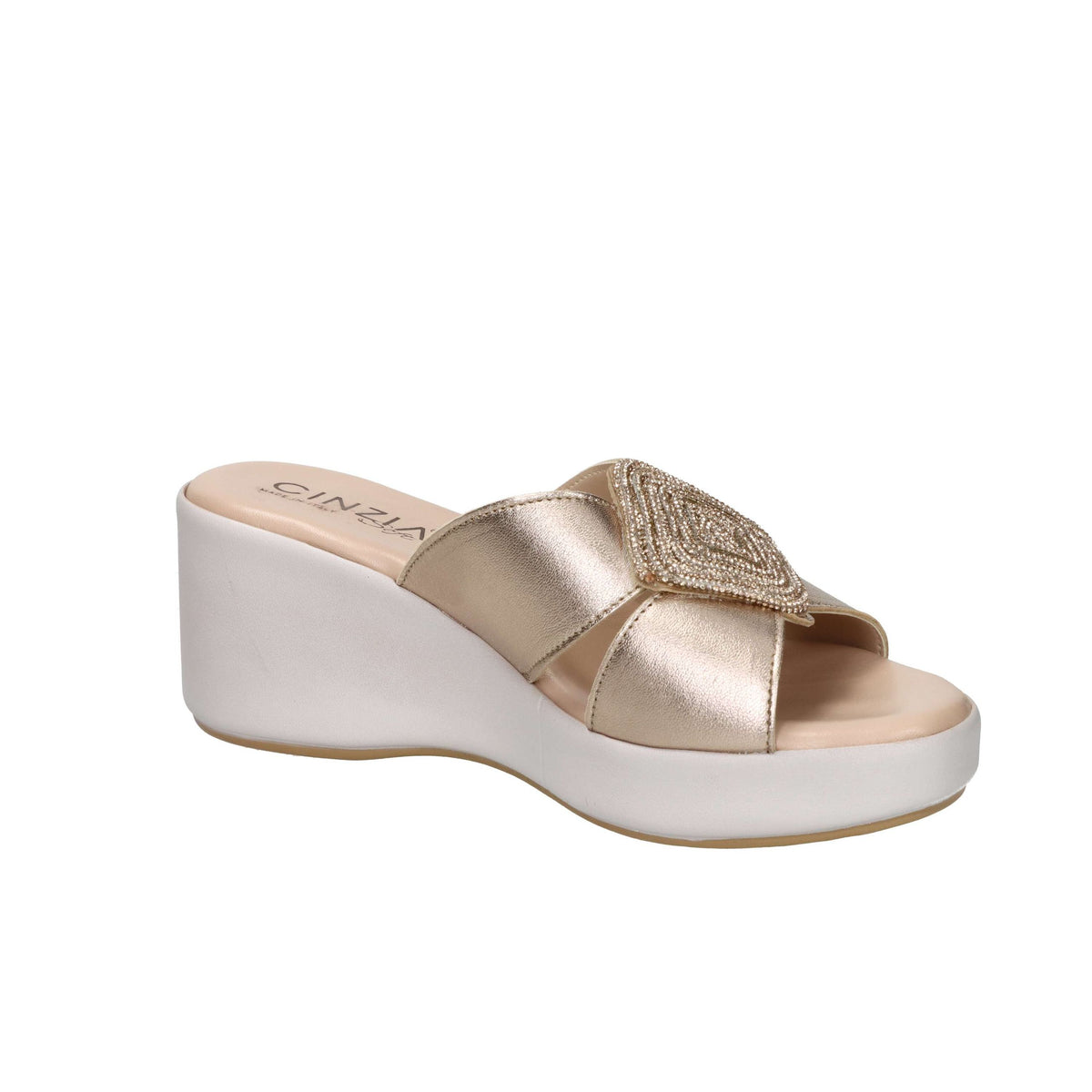 CINZIA SOFT Donna Ciabatte con zeppa TS61312 Rame