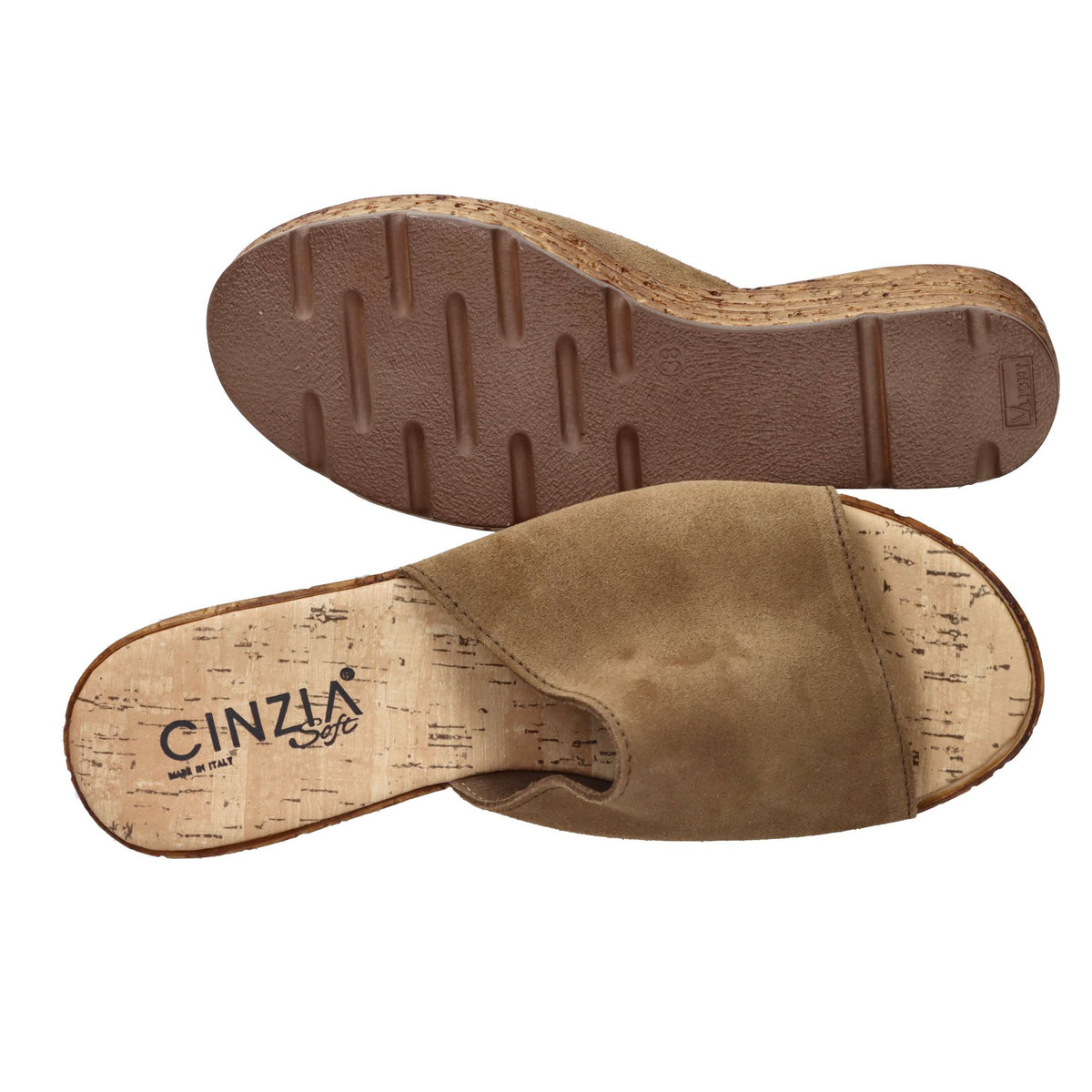 CINZIA SOFT Donna Ciabatte con zeppa IAF373320 Cuoio