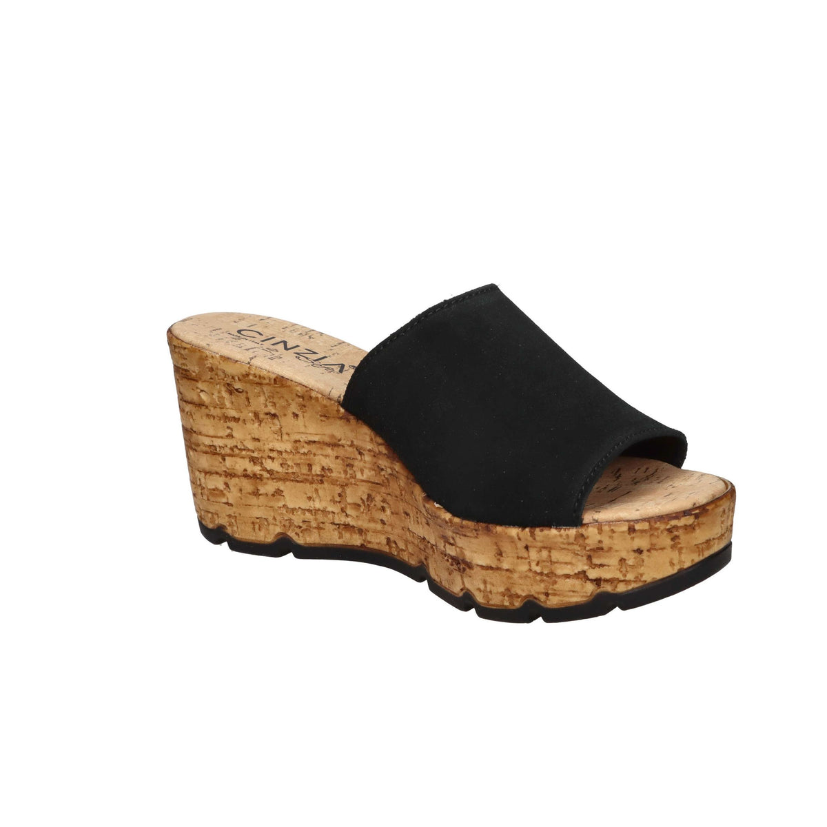 CINZIA SOFT Donna Ciabatte con zeppa IAF373320 Nero
