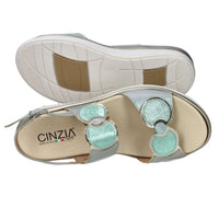 CINZIA SOFT Donna Sandali con zeppa IO20637C Verde Acqua