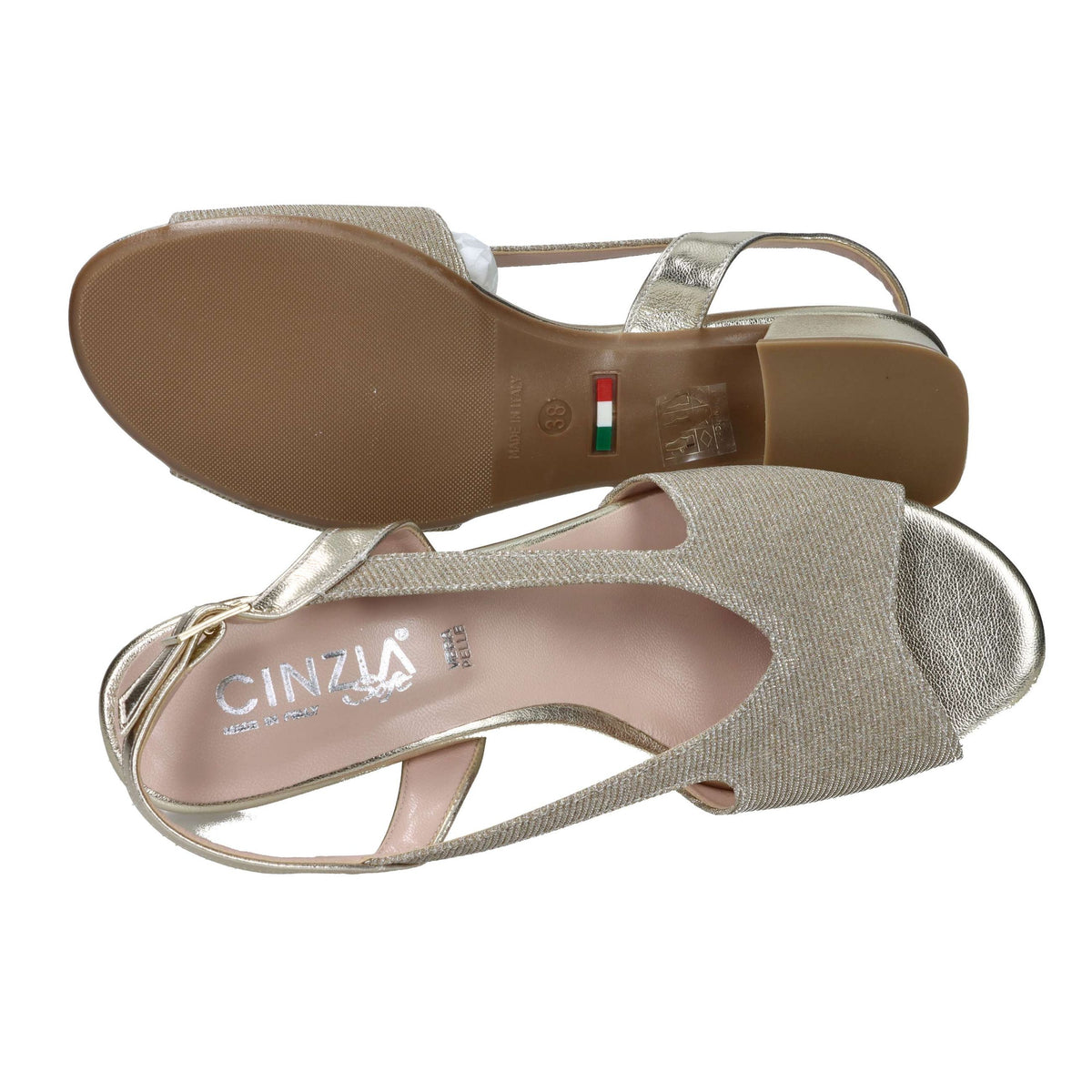 CINZIA SOFT Donna Sandali con tacco DM2551 Platino