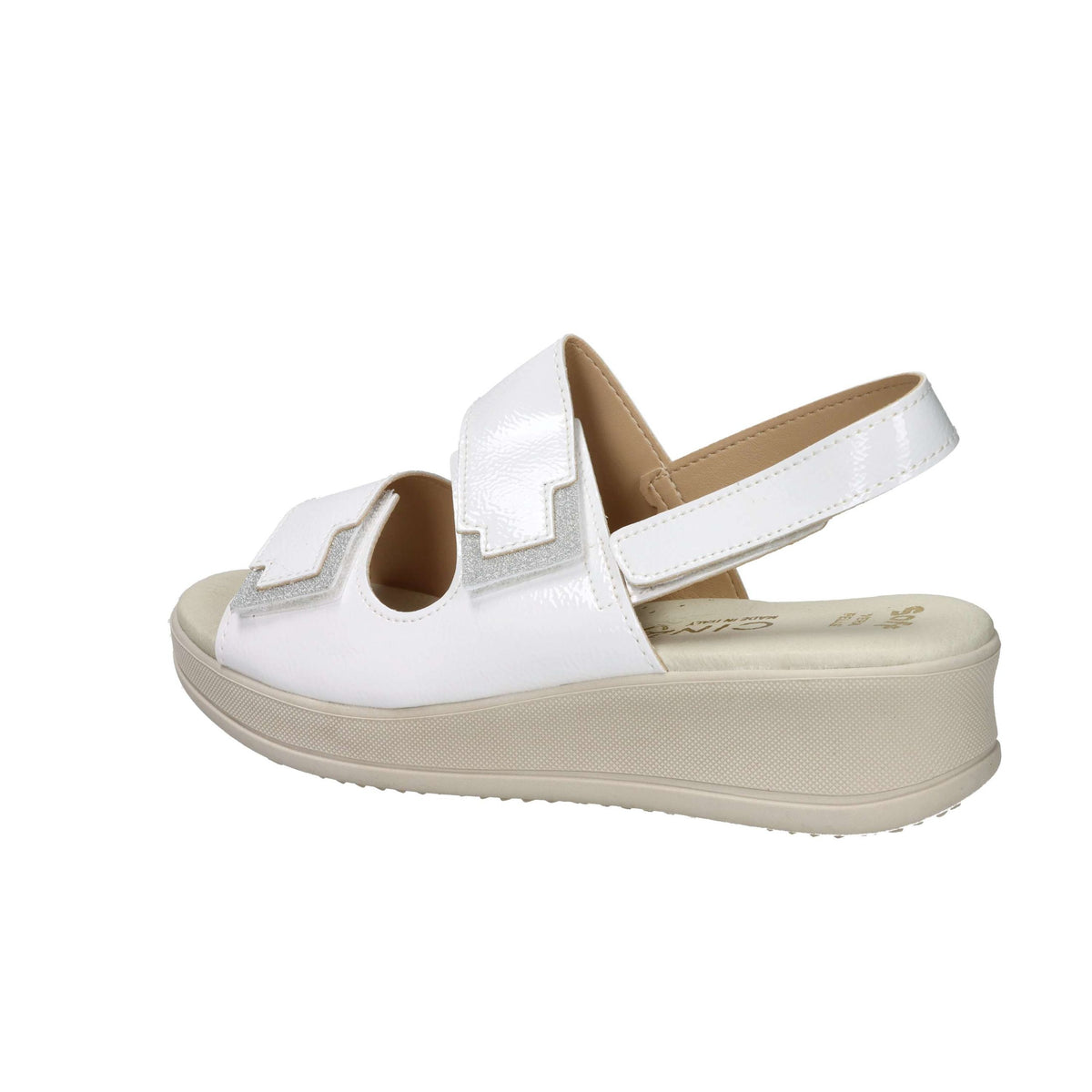 CINZIA SOFT Donna Sandali con zeppa LF85001 Bianco/Argento
