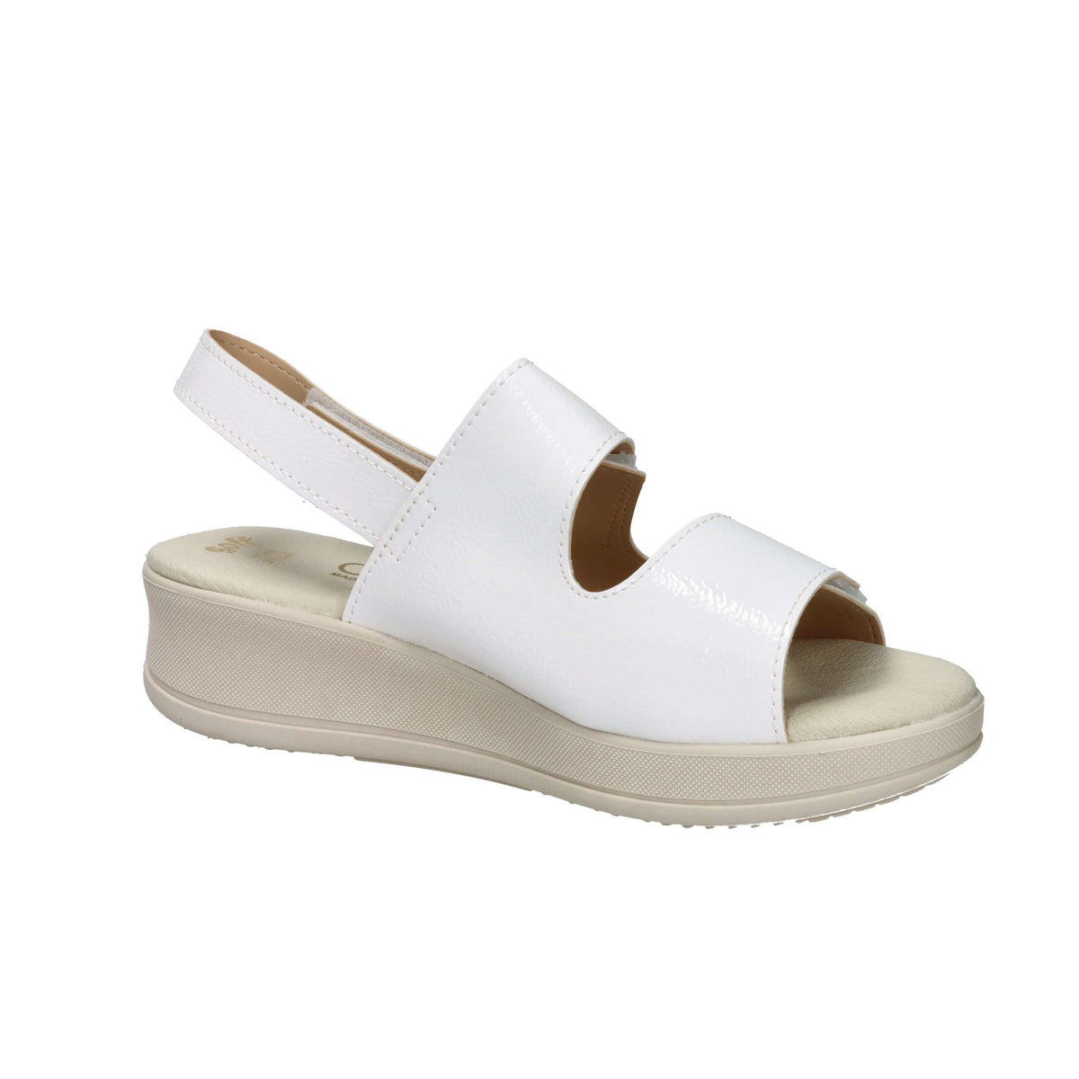 CINZIA SOFT Donna Sandali con zeppa LF85001 Bianco/Argento