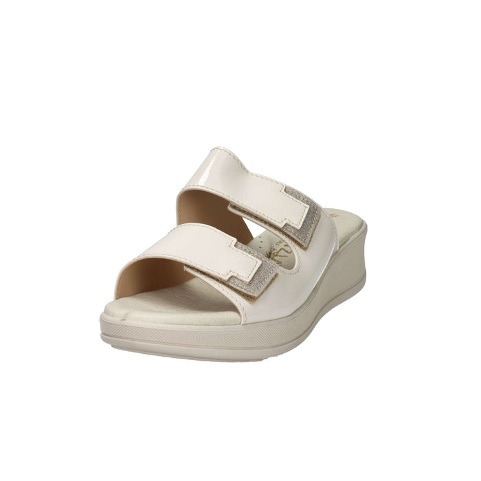 CINZIA SOFT Donna Ciabatte con zeppa LF85002 Beige/Oro