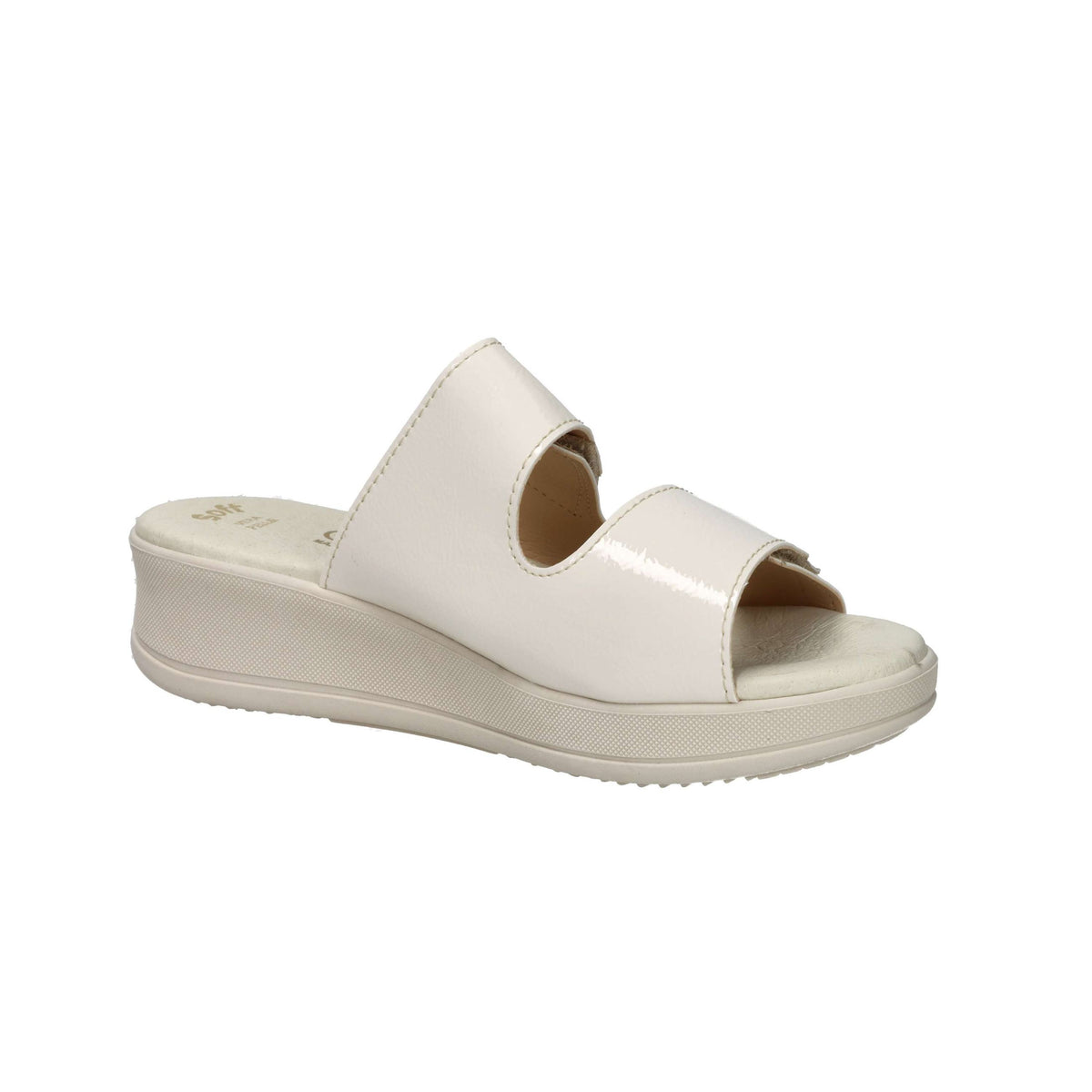 CINZIA SOFT Donna Ciabatte con zeppa LF85002 Beige/Oro