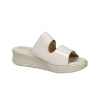 CINZIA SOFT Donna Ciabatte con zeppa LF85002 Beige/Oro