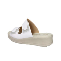 CINZIA SOFT Donna Ciabatte con zeppa LF85002 Bianco/Argento