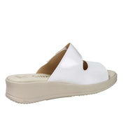 CINZIA SOFT Donna Ciabatte con zeppa LF85002 Bianco/Argento