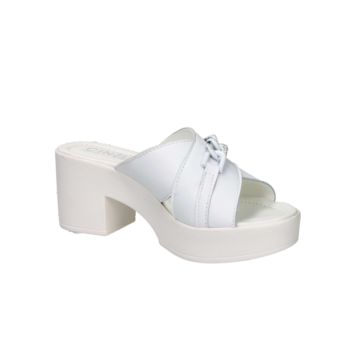 CINZIA SOFT Donna Ciabatte con tacco IAF203519 Bianco
