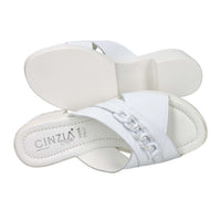 CINZIA SOFT Donna Ciabatte con tacco IAF203519 Bianco