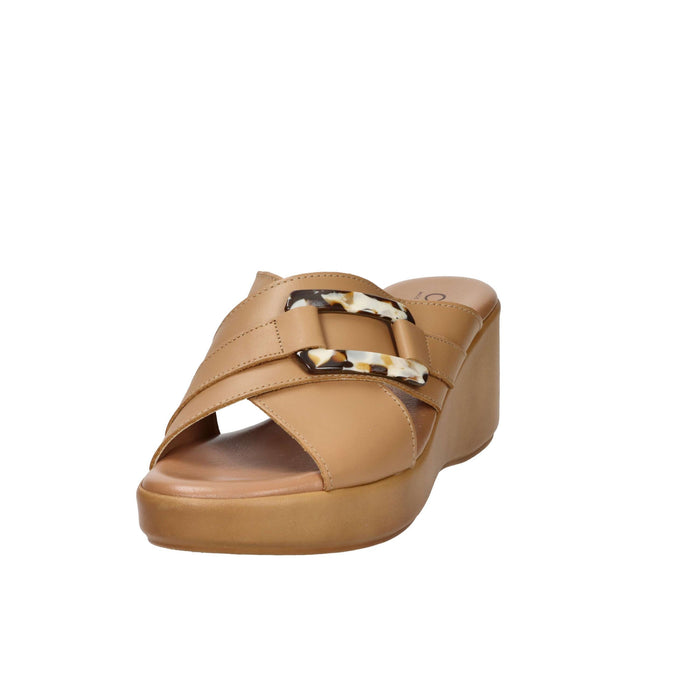 CINZIA SOFT Donna Ciabatte con zeppa TS61324 Cuoio