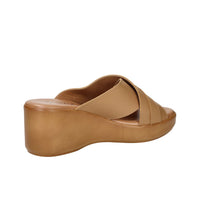 CINZIA SOFT Donna Ciabatte con zeppa TS61324 Cuoio
