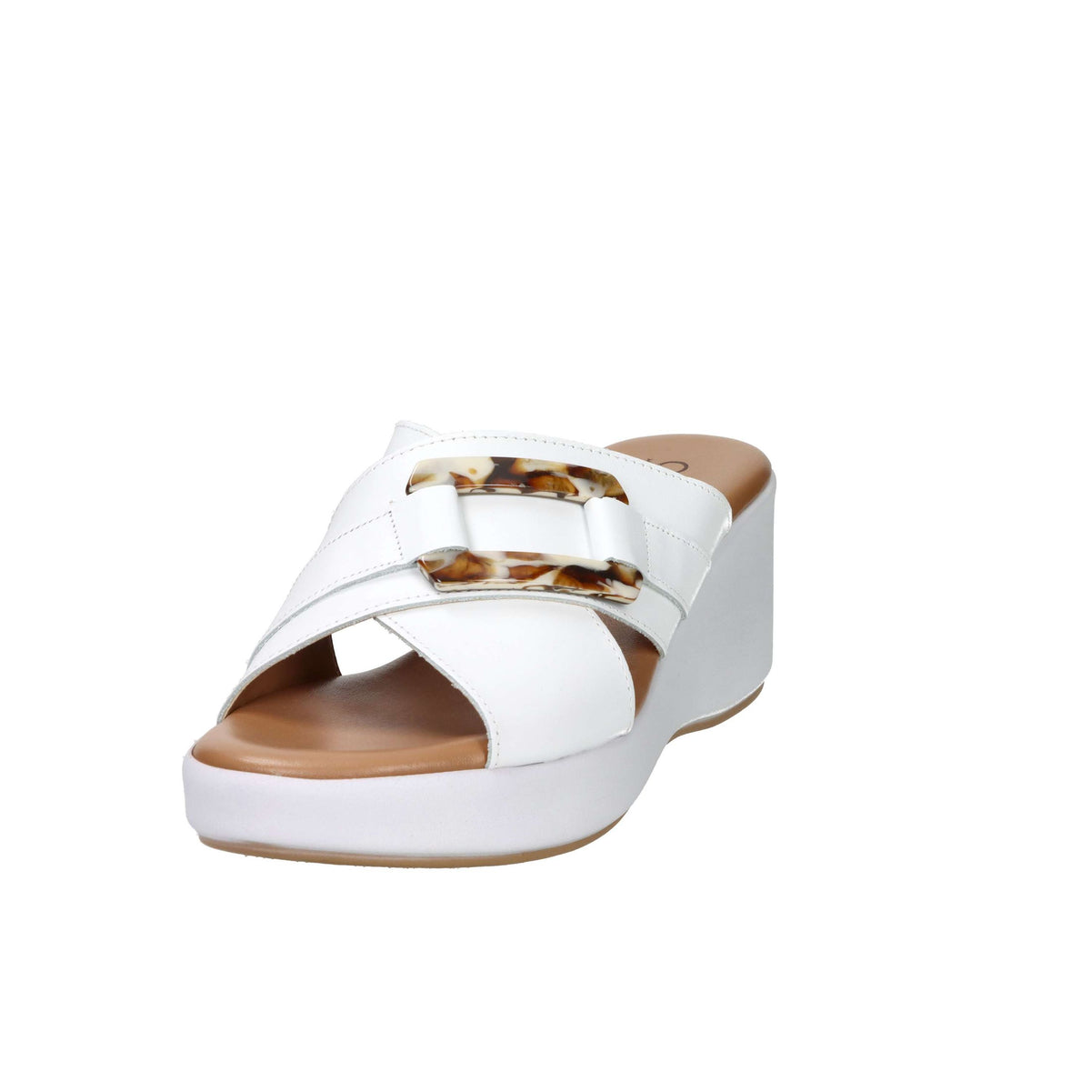 CINZIA SOFT Donna Ciabatte con zeppa TS61324 Bianco