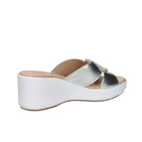 CINZIA SOFT Donna Ciabatte con zeppa TS61312 Argento