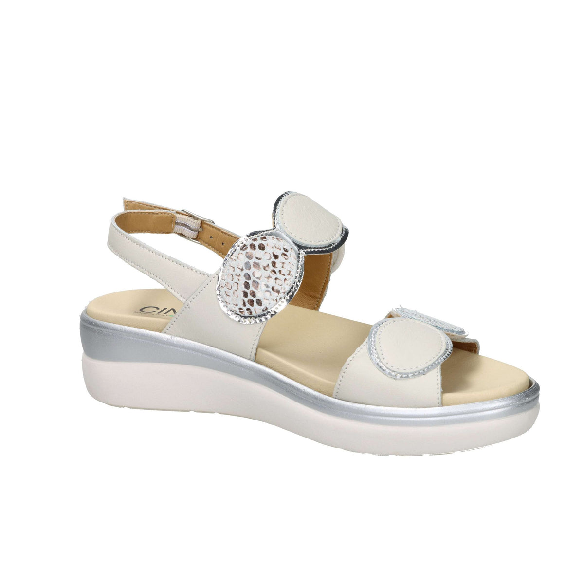 CINZIA SOFT Donna Sandali con zeppa IO20687 Bianco